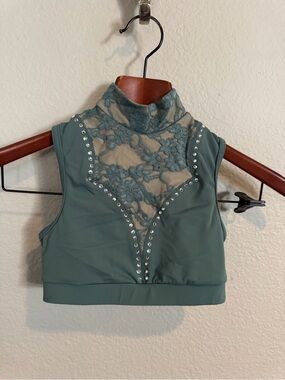 Ivy Sky Performance Crystal Lace Crop Top (Style MT11575) Weissmans LC